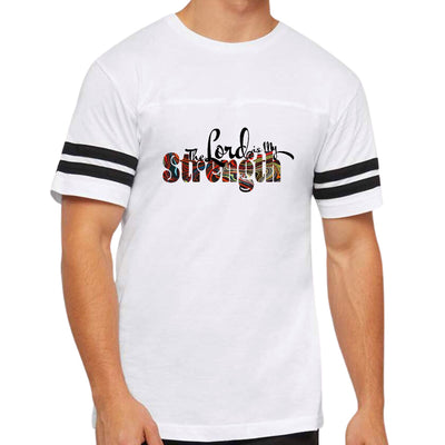 Mens Vintage Sport Graphic T-shirt The Lord Is My Strength Print - Mens
