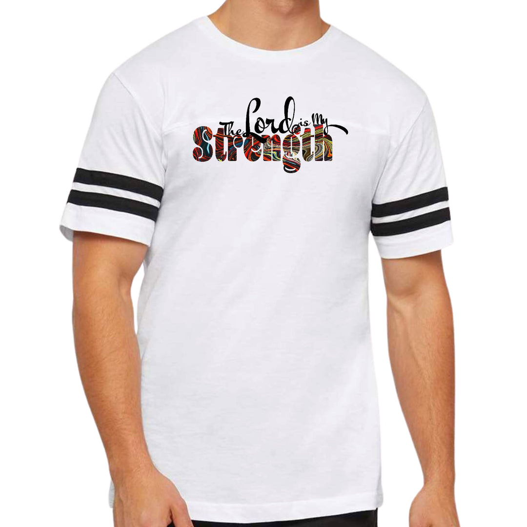 Mens Vintage Sport Graphic T-shirt the Lord is my Strength Print