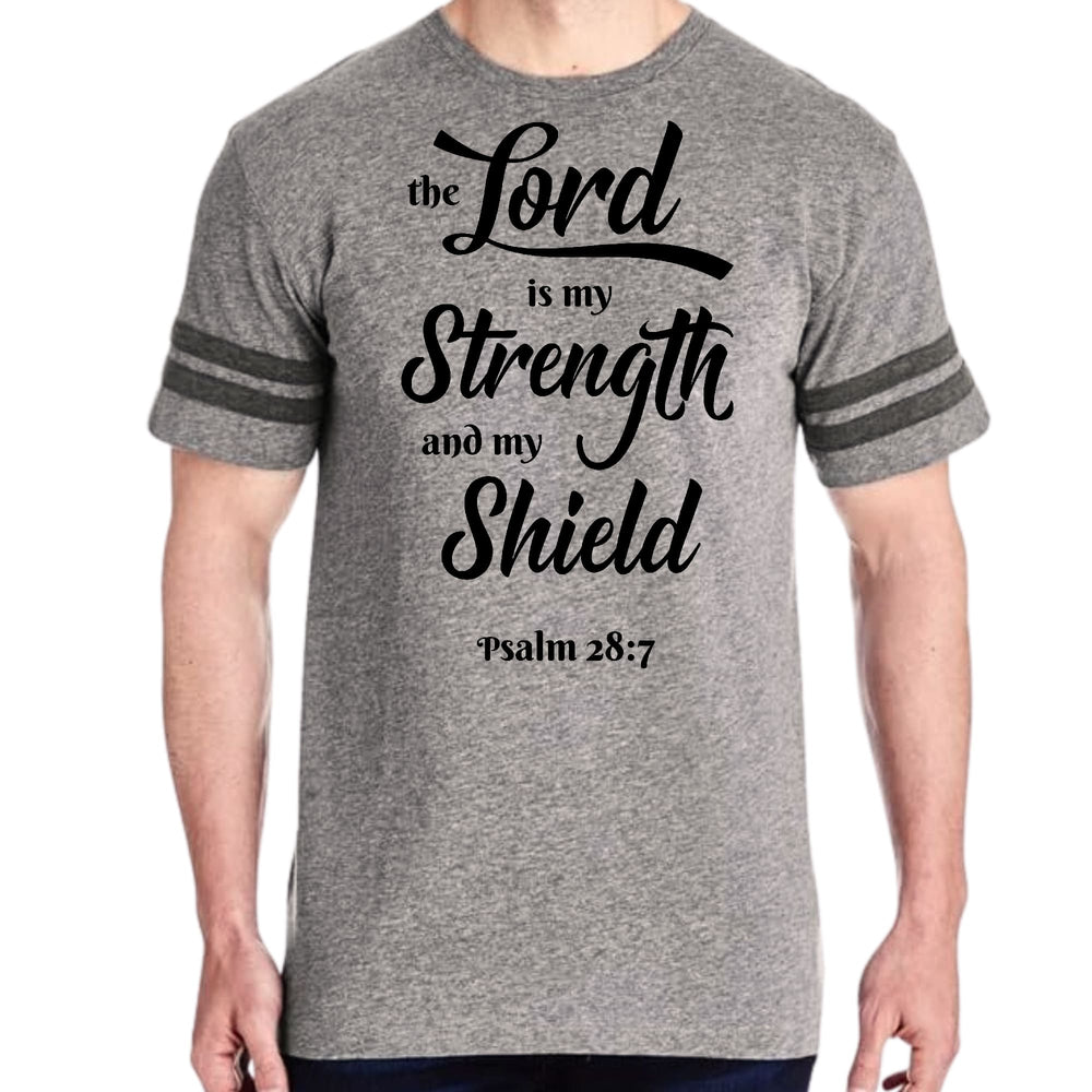 Mens Vintage Sport Graphic T-shirt the Lord is my Strength