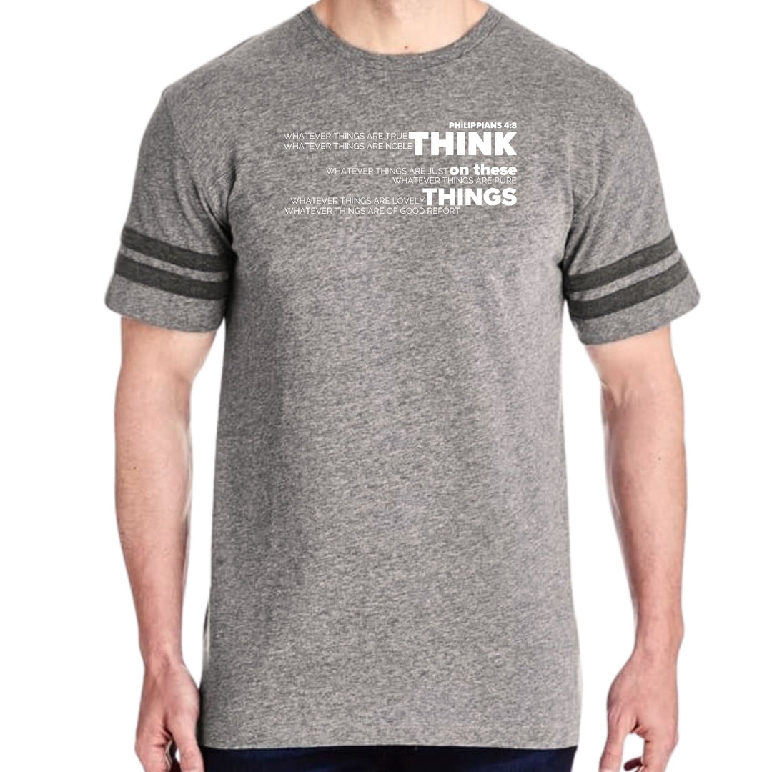 Mens Vintage Sport Graphic T-shirt Think on these Things