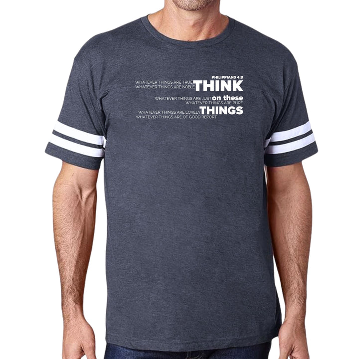 Mens Vintage Sport Graphic T-shirt Think on these Things
