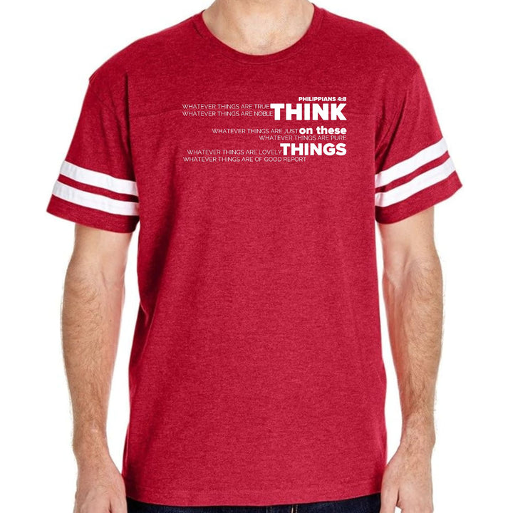 Mens Vintage Sport Graphic T-shirt Think on these Things