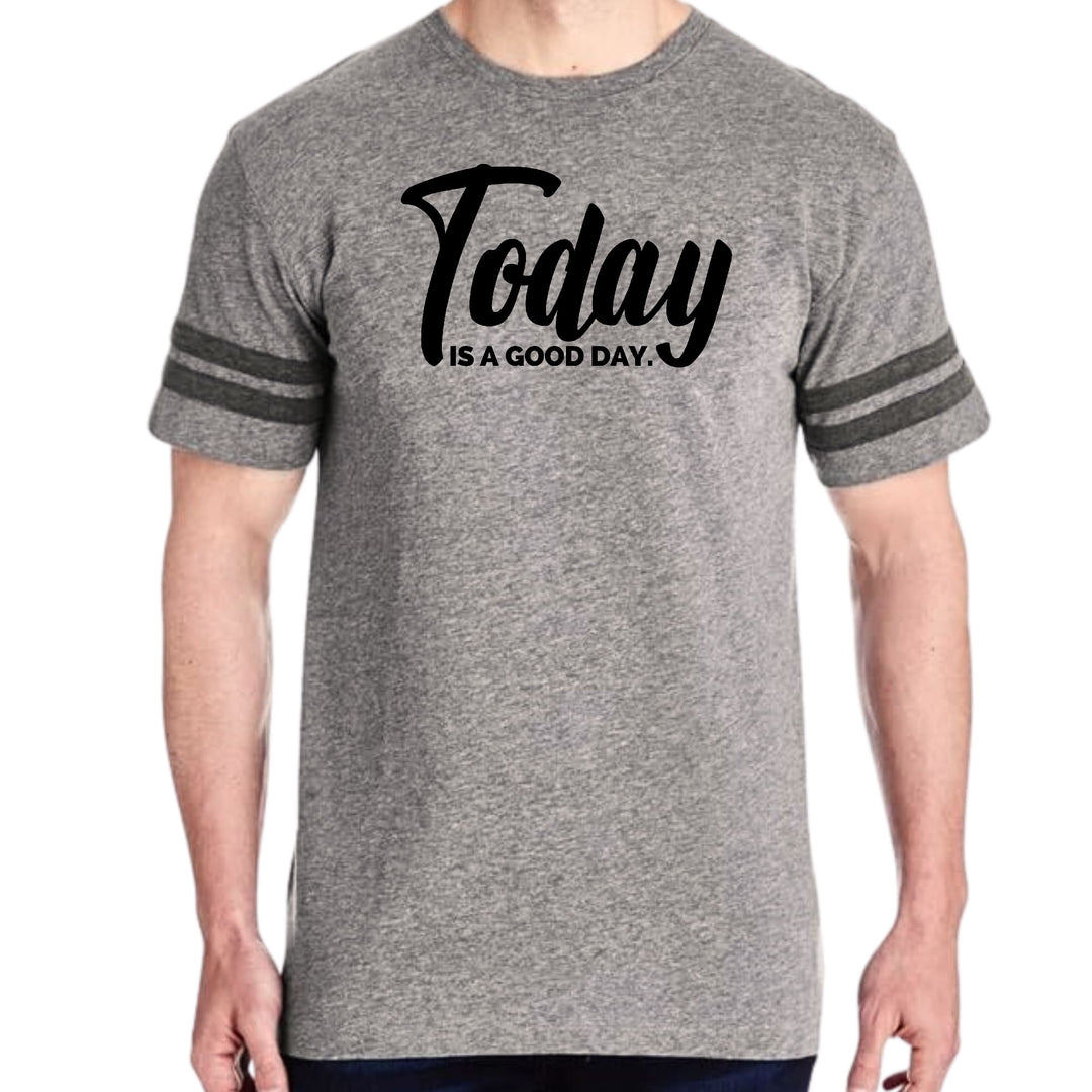 Mens Vintage Sport Graphic T-shirt Today is a Good Day Black