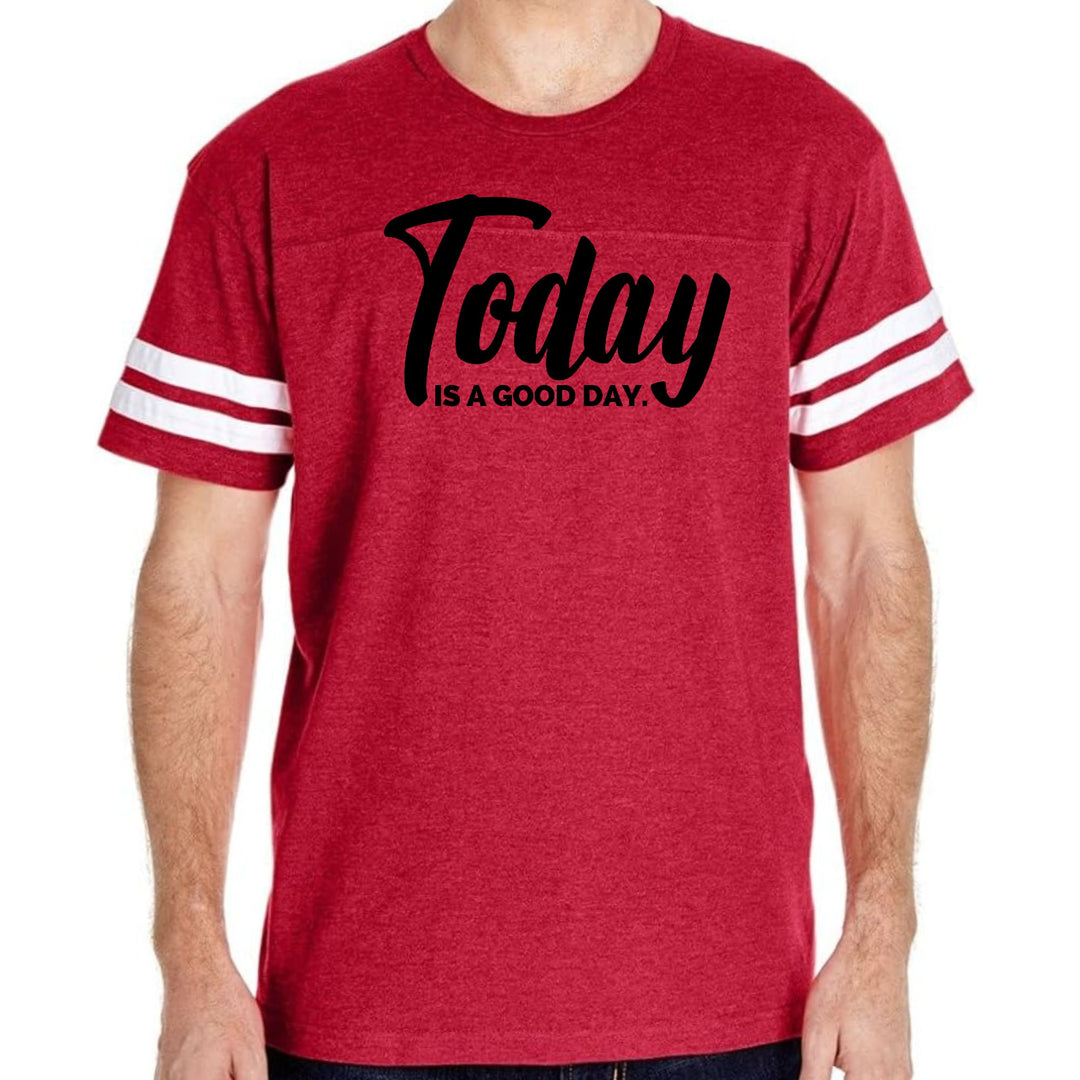 Mens Vintage Sport Graphic T-shirt Today is a Good Day Black