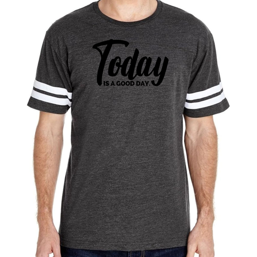 Mens Vintage Sport Graphic T-shirt Today is a Good Day Black