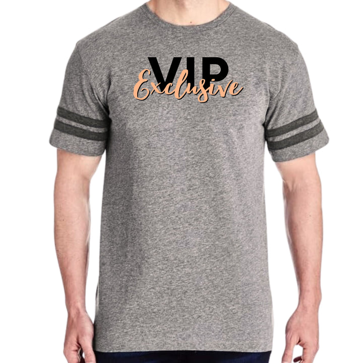 Mens Vintage Sport Graphic T-shirt Vip Exclusive Black and Beige