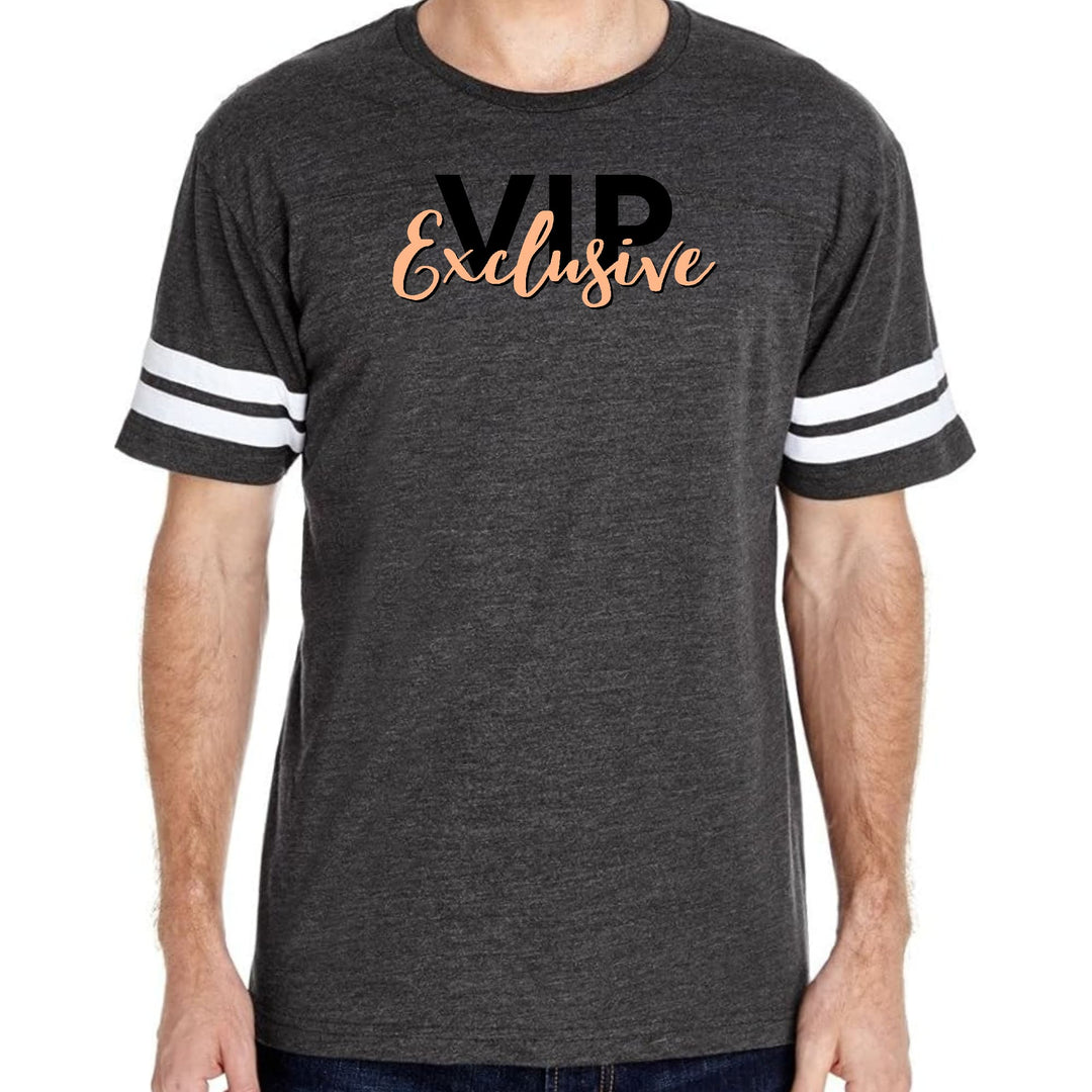 Mens Vintage Sport Graphic T-shirt Vip Exclusive Black and Beige