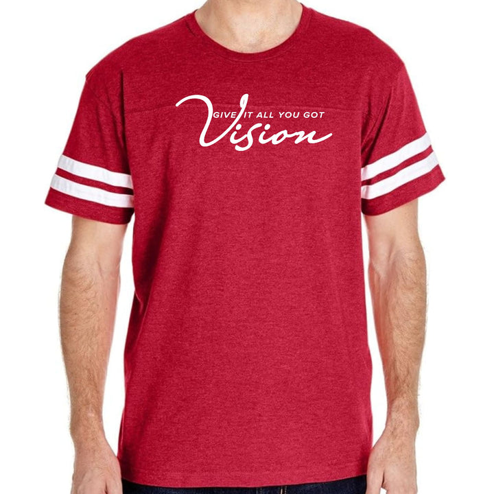Mens Vintage Sport Graphic T-shirt Vision - Give it All you Got