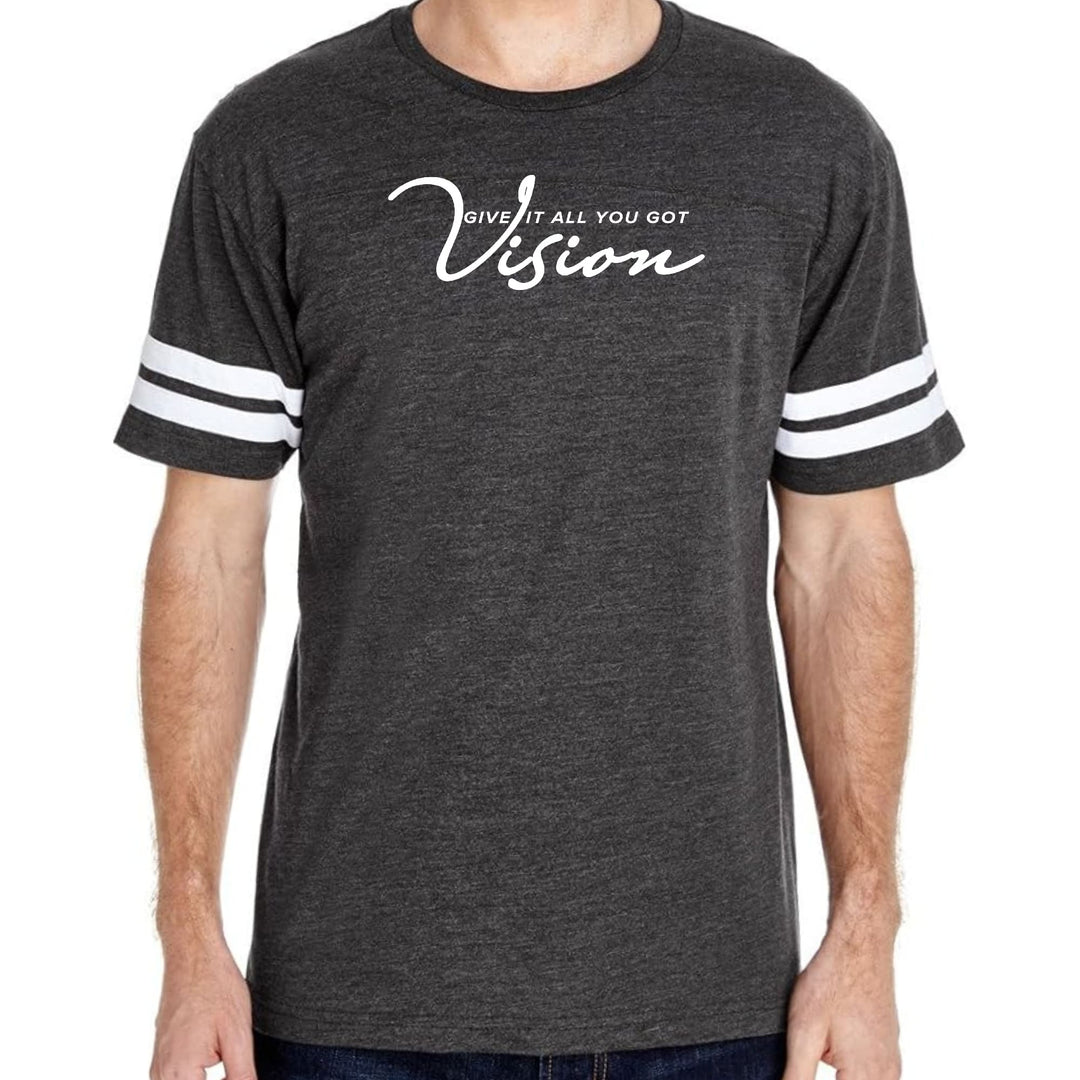 Mens Vintage Sport Graphic T-shirt Vision - Give it All you Got