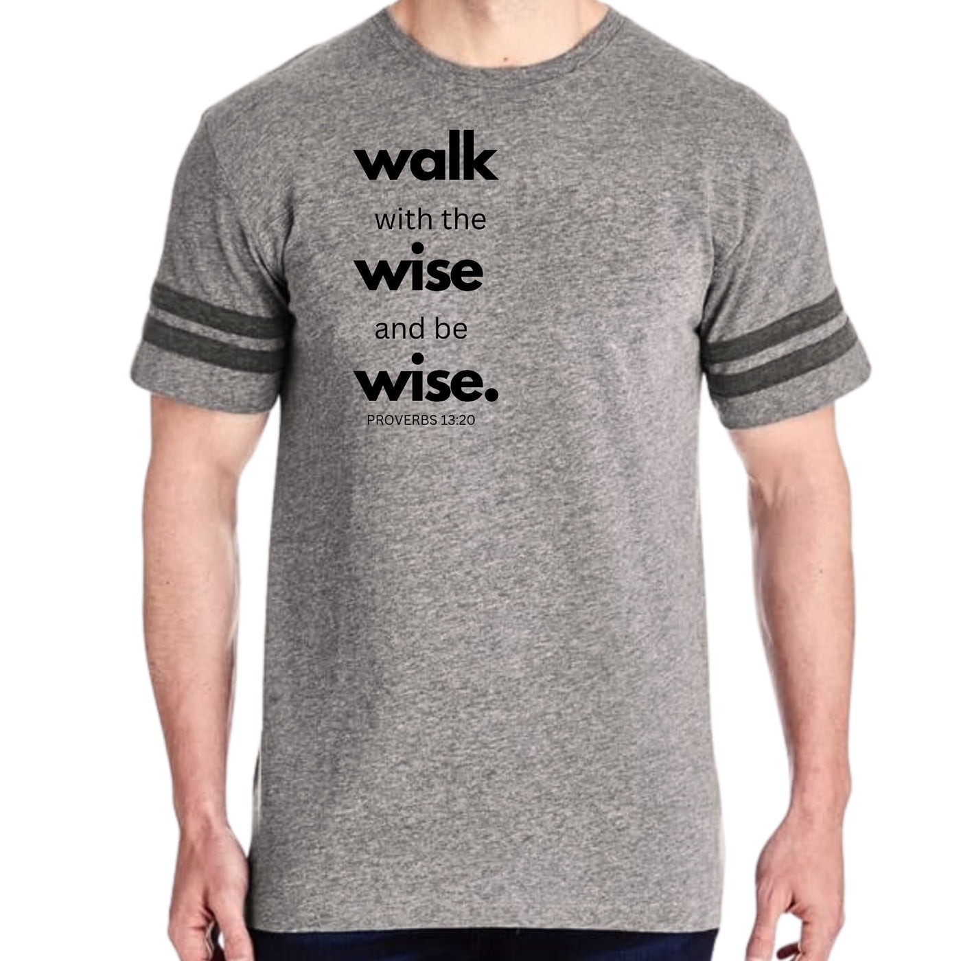 Mens Vintage Sport Graphic T-shirt Walk With The Wise And Be Wise - Mens