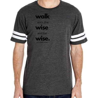 Mens Vintage Sport Graphic T-shirt Walk With The Wise And Be Wise - Mens