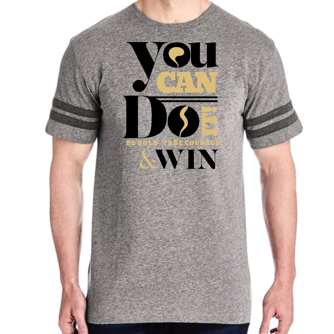 Mens Vintage Sport Graphic T-shirt you can do it be Bold Take Courage