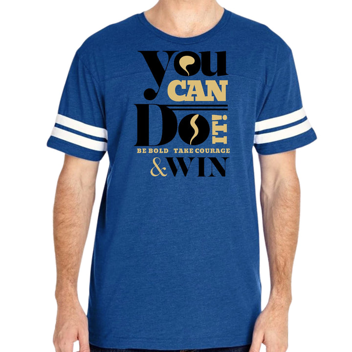 Mens Vintage Sport Graphic T-shirt you can do it be Bold Take Courage