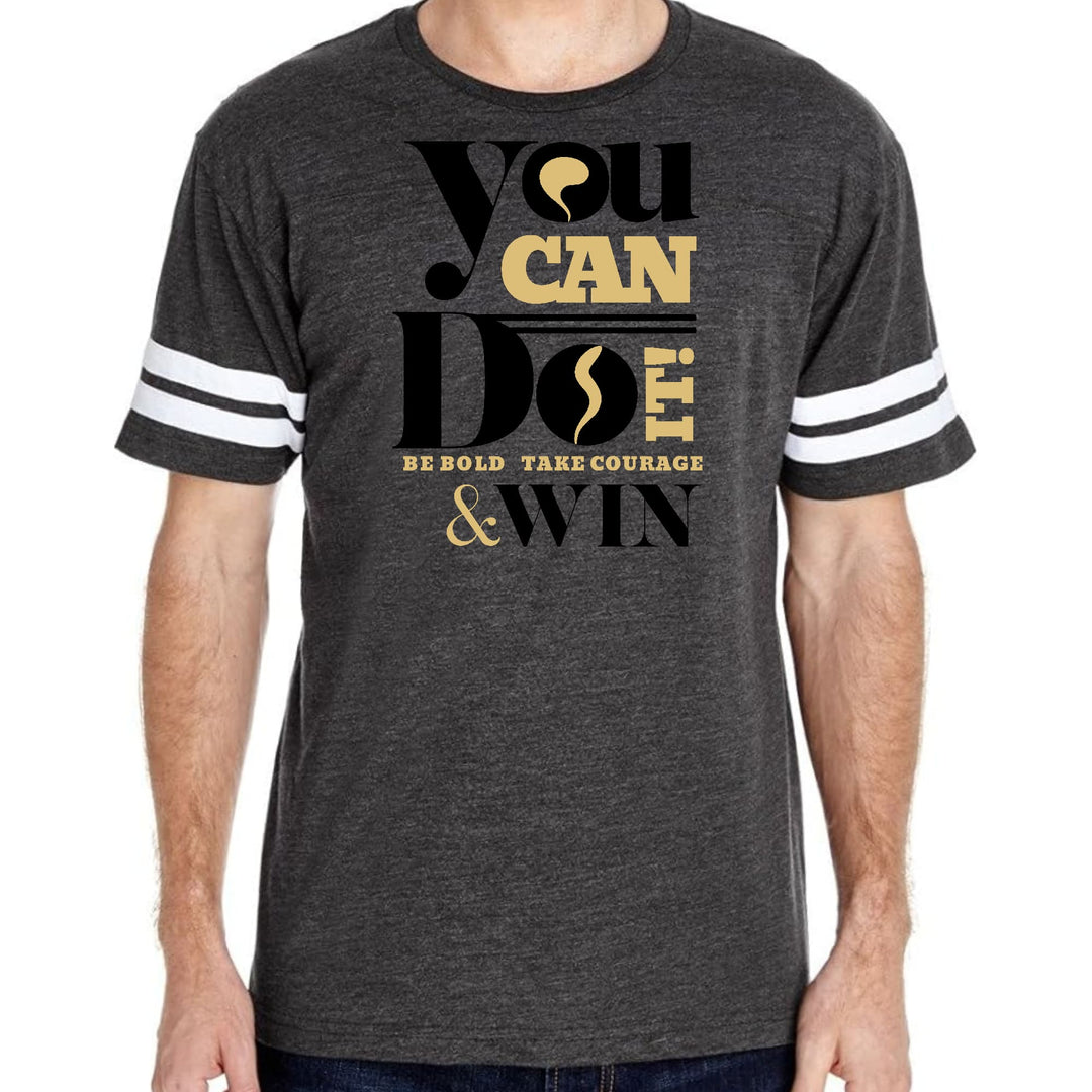 Mens Vintage Sport Graphic T-shirt you can do it be Bold Take Courage