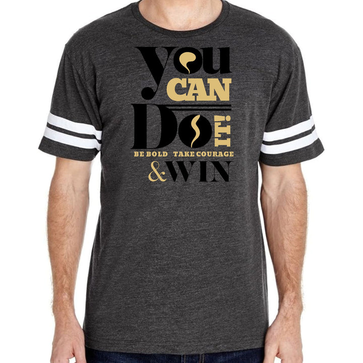 Mens Vintage Sport Graphic T-shirt you can do it be Bold Take Courage