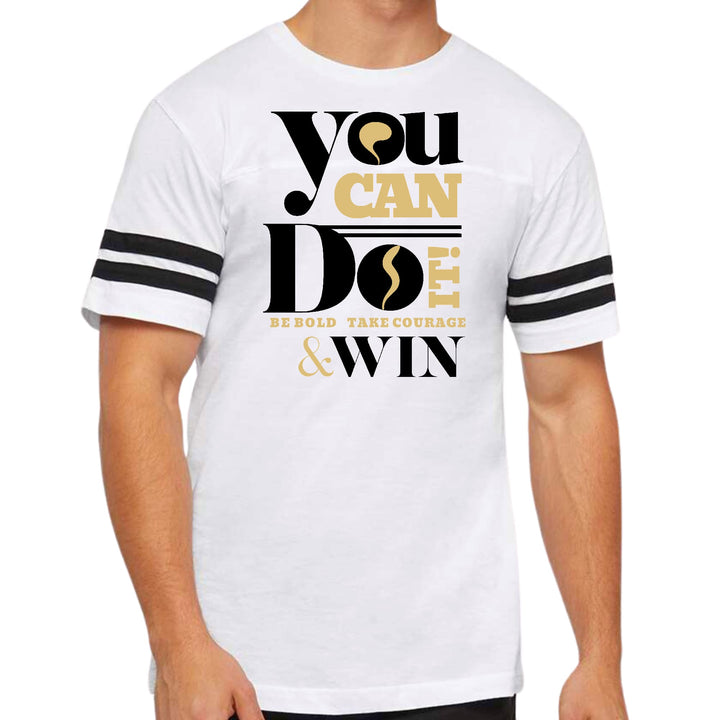 Mens Vintage Sport Graphic T-shirt you can do it be Bold Take Courage