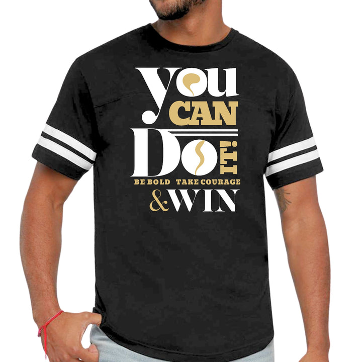 Mens Vintage Sport Graphic T-shirt you can do it - be Bold Take