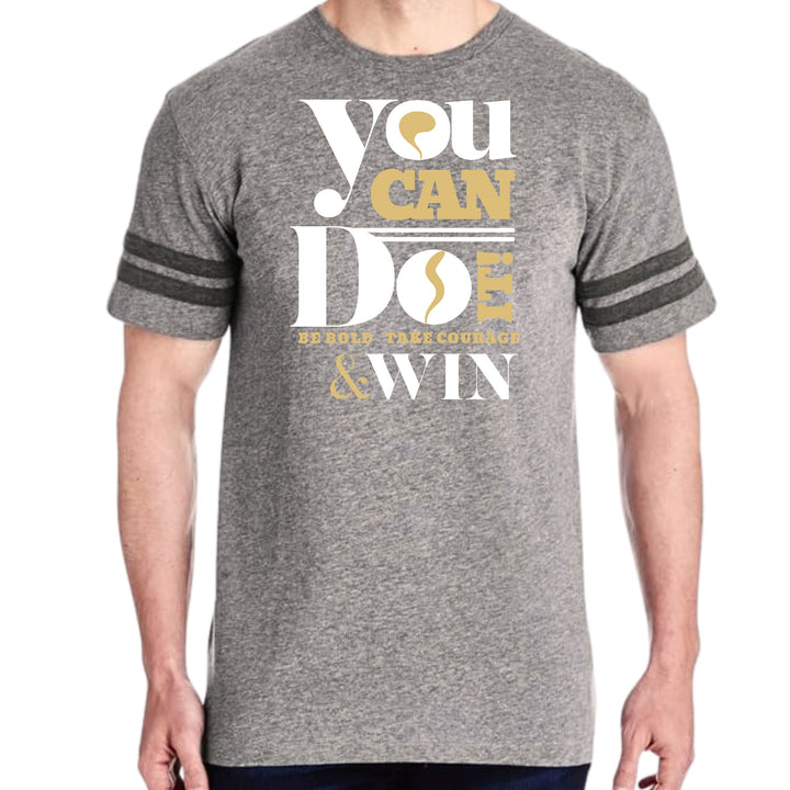 Mens Vintage Sport Graphic T-shirt you can do it - be Bold Take