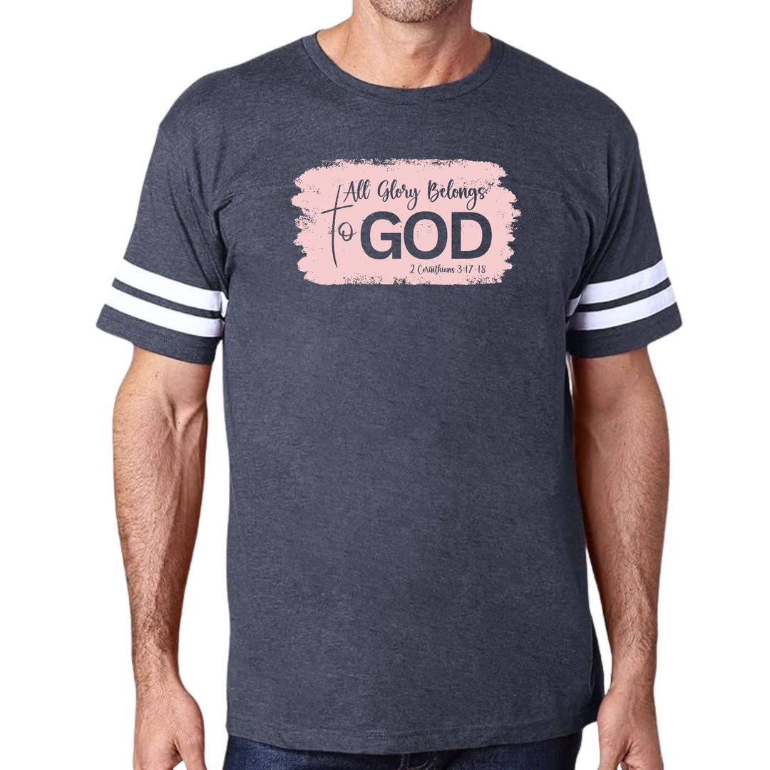 Mens Vintage Sport T-shirt All Glory Belongs to God Christian