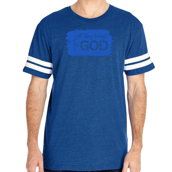 Mens Vintage Sport T-shirt All Glory Belongs to God Christian