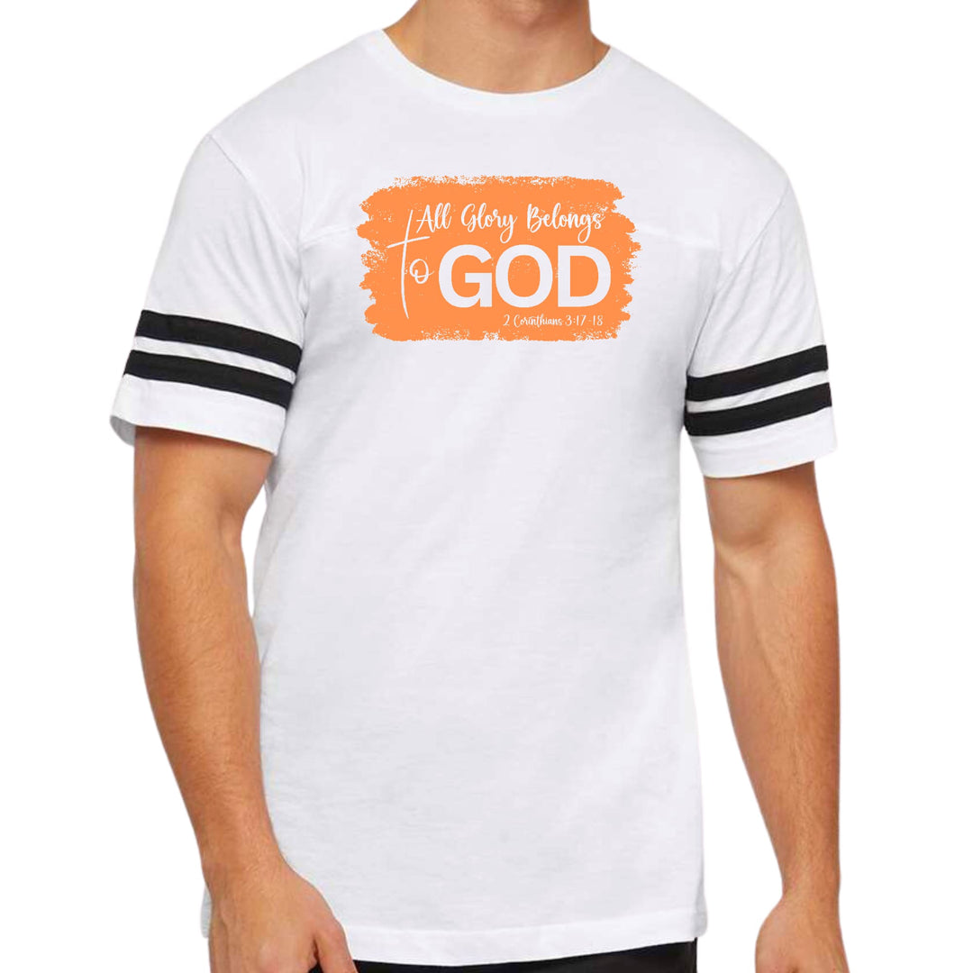 Mens Vintage Sport T-shirt All Glory Belongs to God Christian