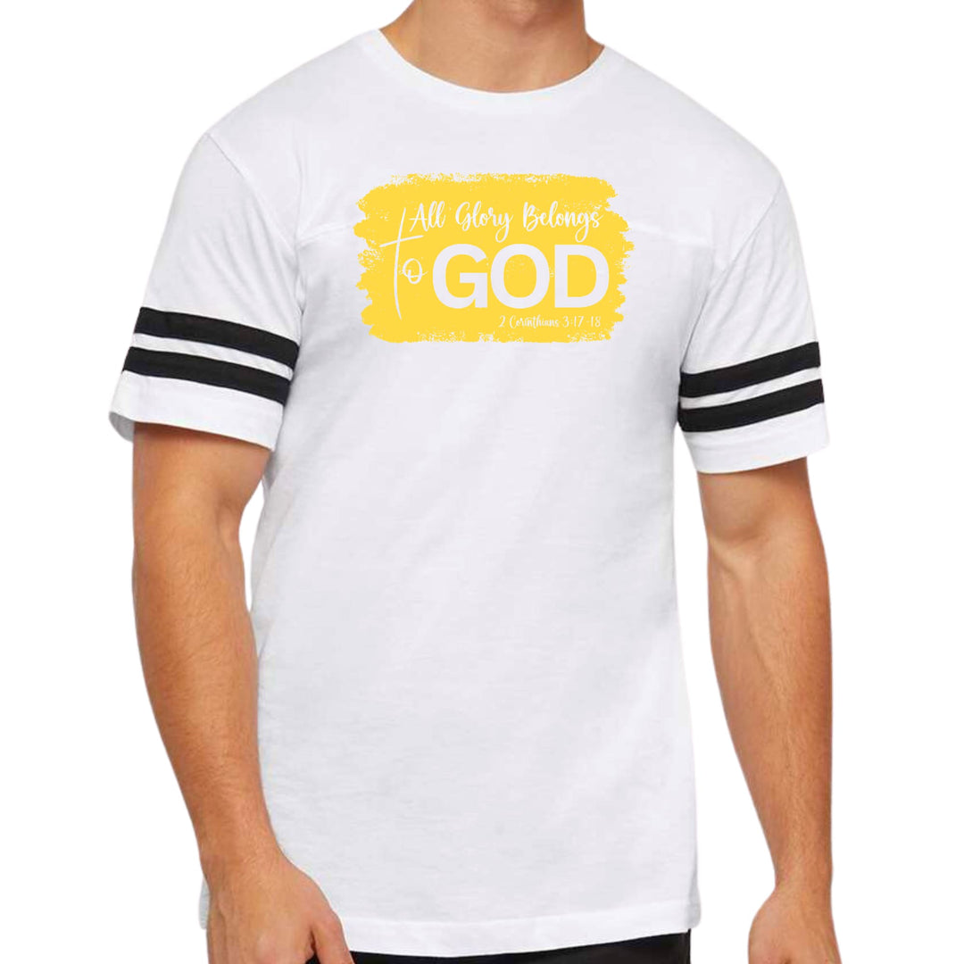 Mens Vintage Sport T-shirt All Glory Belongs to God Christian