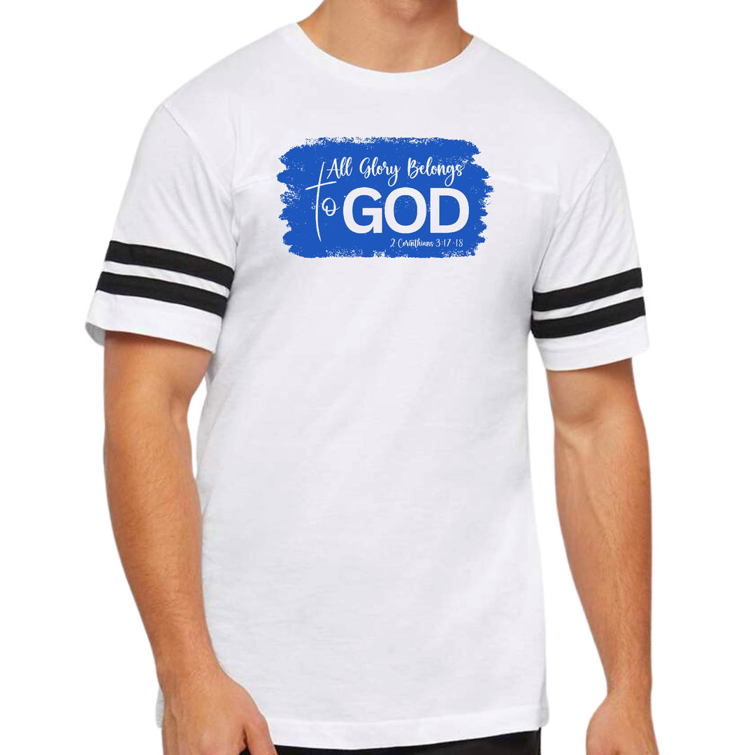 Mens Vintage Sport T-shirt All Glory Belongs to God Christian