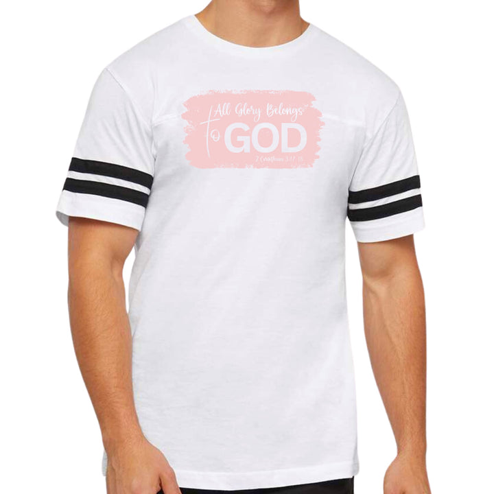 Mens Vintage Sport T-shirt All Glory Belongs to God Christian