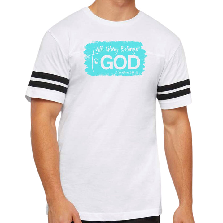 Mens Vintage Sport T-shirt All Glory Belongs to God Christian