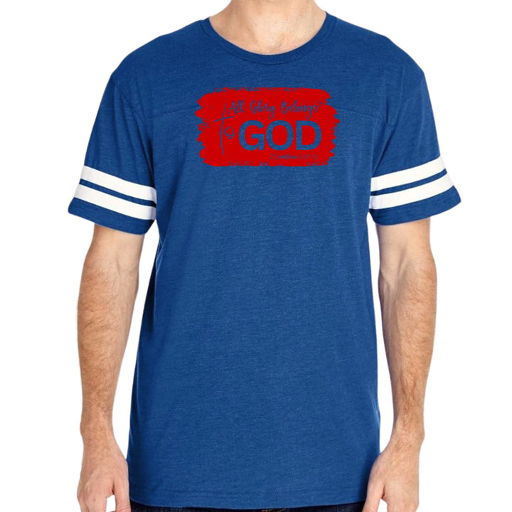 Mens Vintage Sport T-shirt All Glory Belongs to God - Red