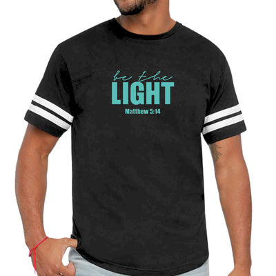 Mens Vintage Sport T-shirt Be The Light Print - T-Shirts