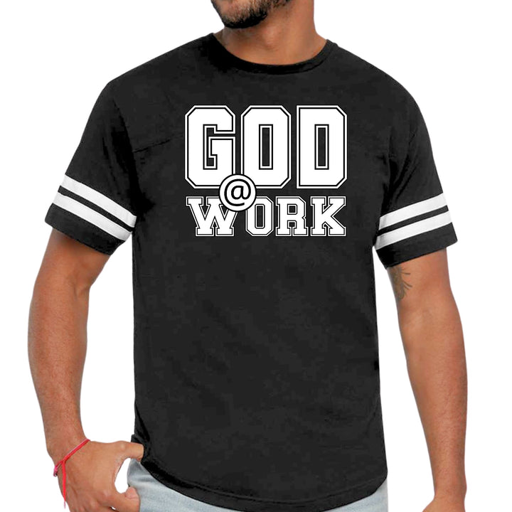 Mens Vintage Sport T-shirt God @ Work Print - Mens/T-Shirts/Vintage Sport