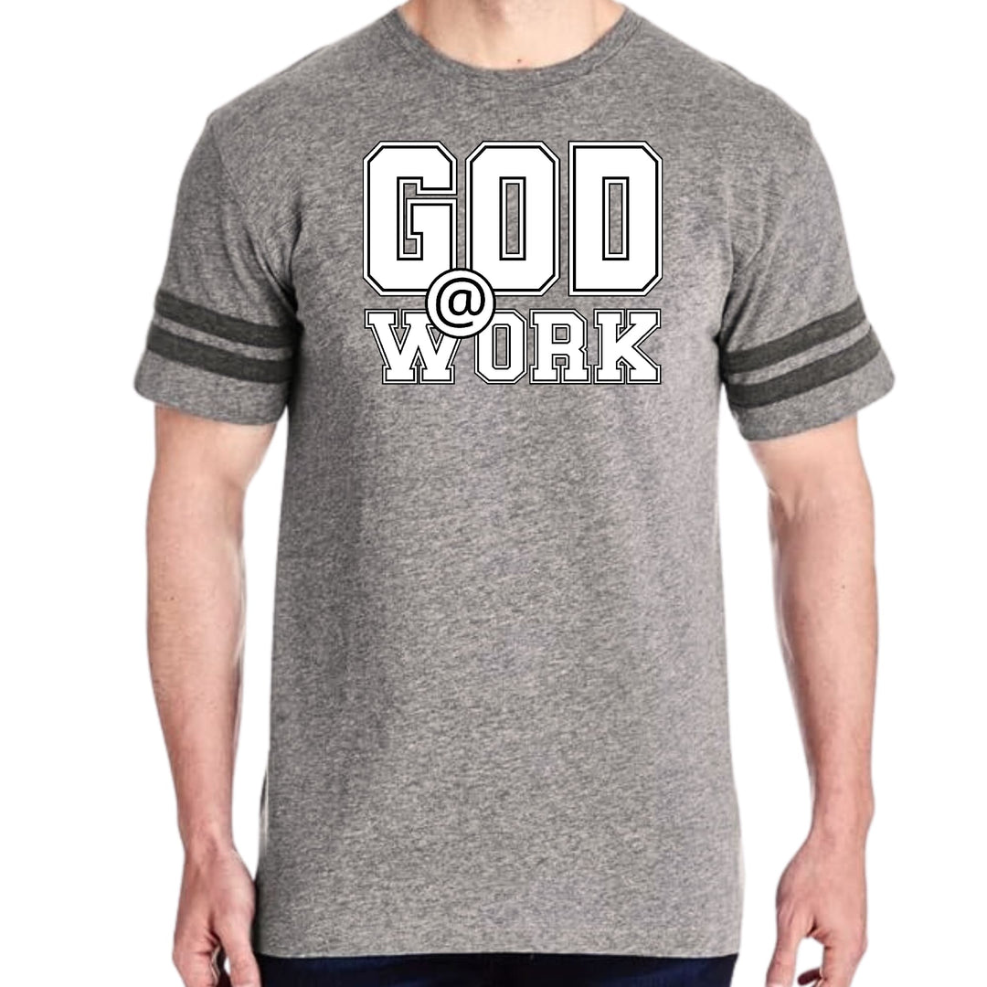 Mens Vintage Sport T-shirt God @ Work Print - Mens/T-Shirts/Vintage Sport