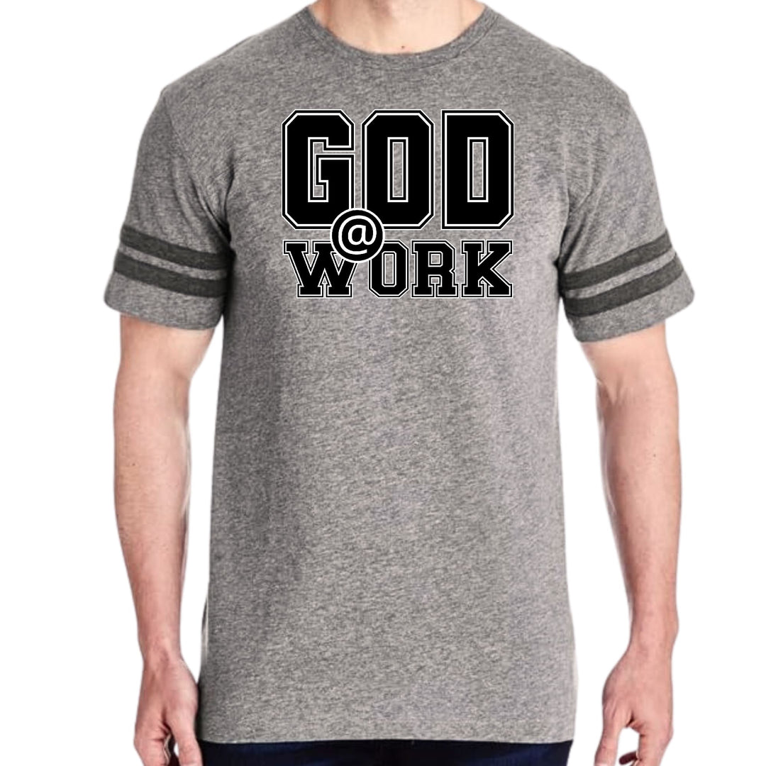 Mens Vintage Sport T-shirt God @ Work Print - Mens/T-Shirts/Vintage Sport