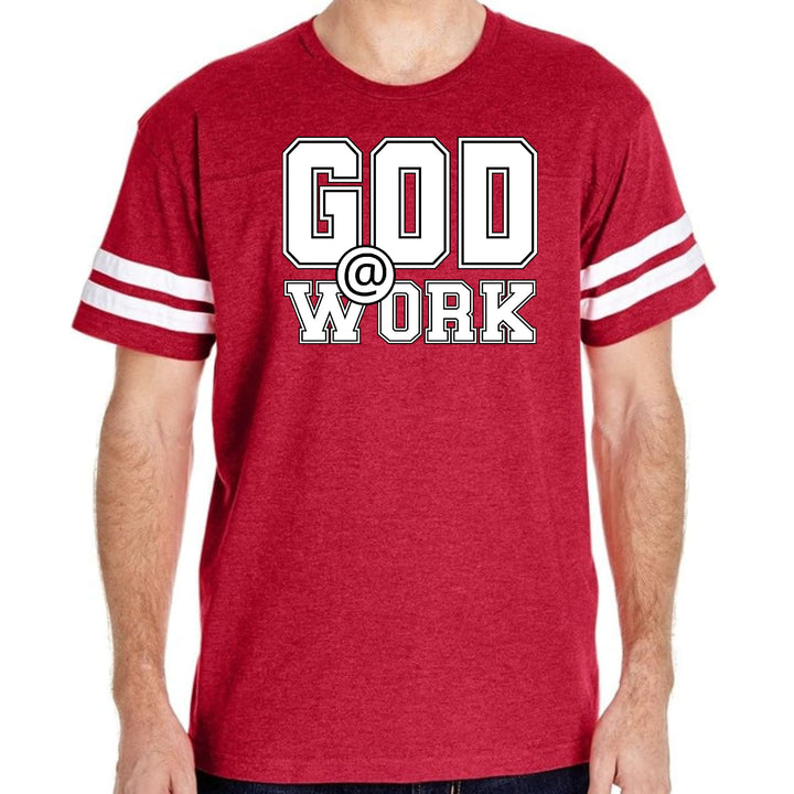 Mens Vintage Sport T-shirt God @ Work Print - Mens/T-Shirts/Vintage Sport