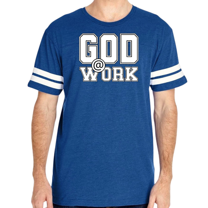 Mens Vintage Sport T-shirt God @ Work Print - Mens/T-Shirts/Vintage Sport