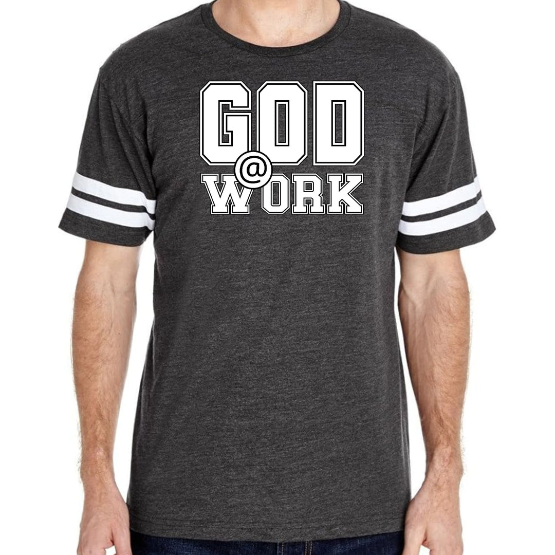 Mens Vintage Sport T-shirt God @ Work Print - Mens/T-Shirts/Vintage Sport