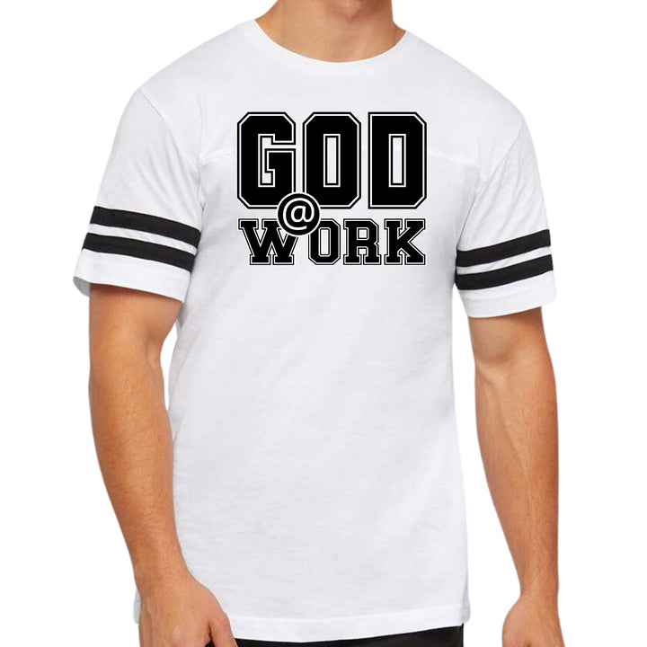 Mens Vintage Sport T-shirt God @ Work Print - Mens/T-Shirts/Vintage Sport