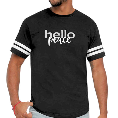 Mens Vintage Sport T-shirt Hello Peace Motivational Peaceful - Mens | T-Shirts