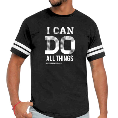 Mens Vintage Sport T-shirt i Can Do All Things Philippians 4:13 - Mens