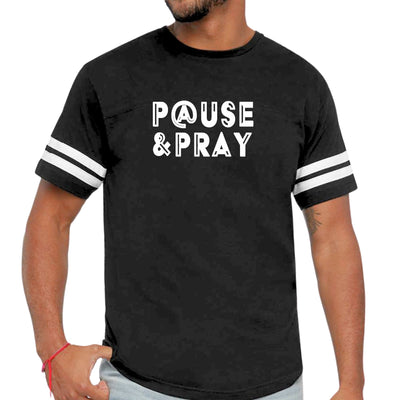 Mens Vintage Sport T-shirt Pause And Pray - Mens | T-Shirts | Vintage Sport