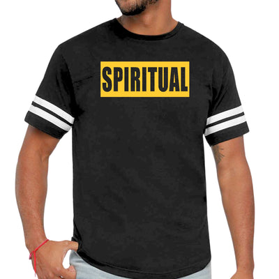Mens Vintage Sport T-shirt Spiritual Yellow Gold Colorblock - Mens | T-Shirts