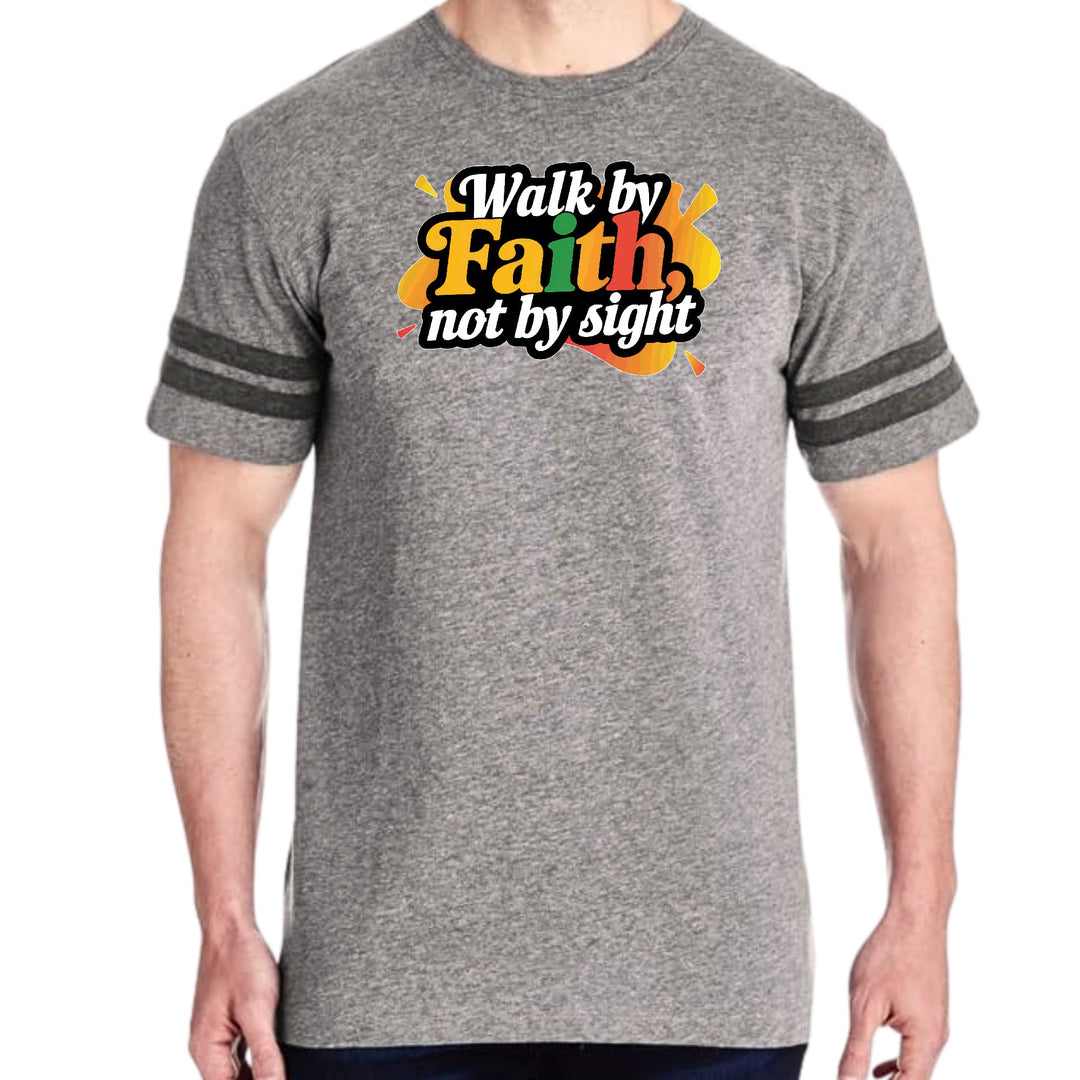 Mens Vintage Sport T-shirt Walk by Faith - not by Sight - Mens/T-Shirts/Vintage