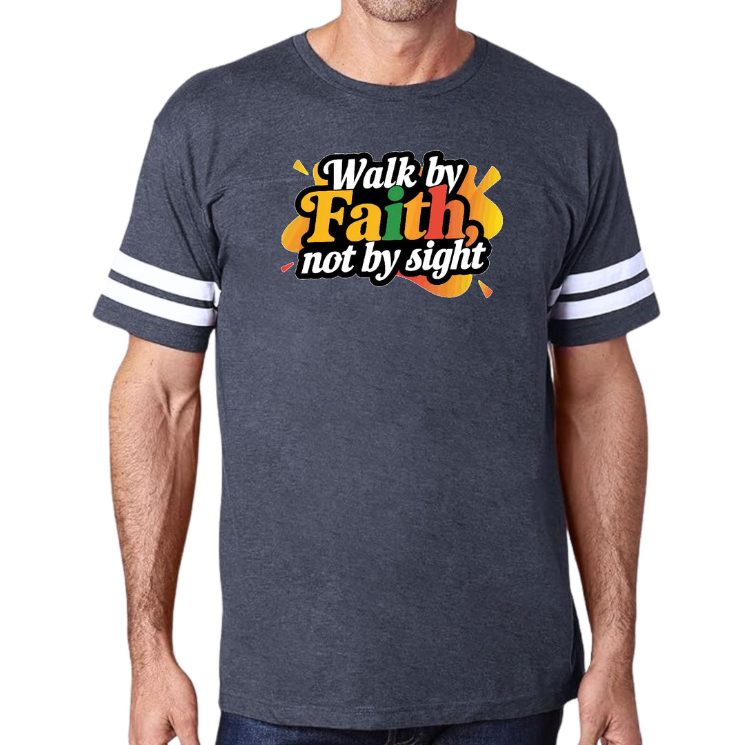 Mens Vintage Sport T-shirt Walk by Faith - not by Sight - Mens/T-Shirts/Vintage