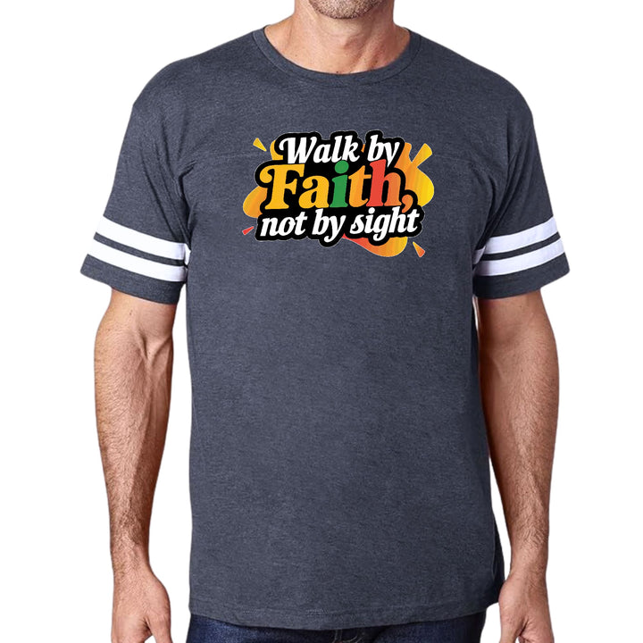 Mens Vintage Sport T-shirt Walk by Faith - not by Sight - Mens/T-Shirts/Vintage