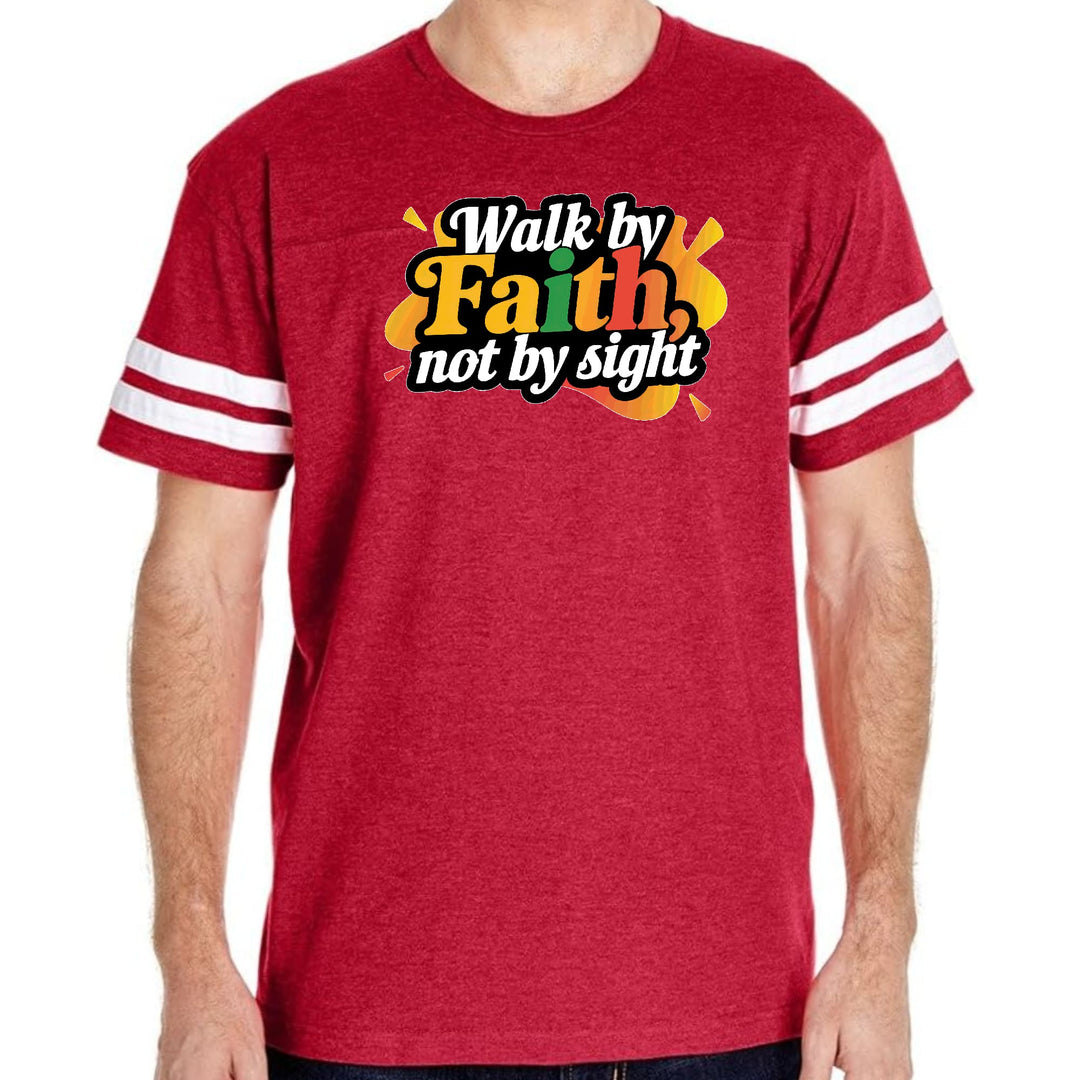 Mens Vintage Sport T-shirt Walk by Faith - not by Sight - Mens/T-Shirts/Vintage