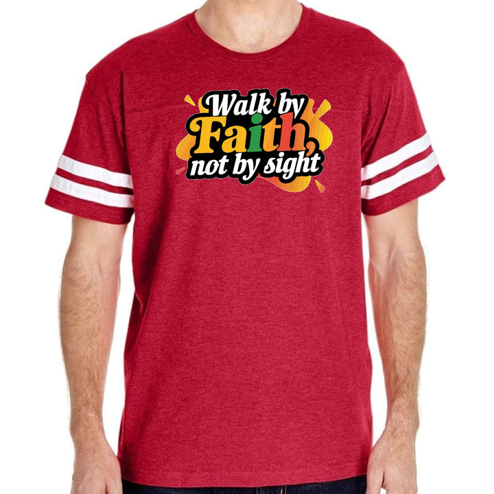 Mens Vintage Sport T-shirt Walk by Faith - not by Sight - Mens/T-Shirts/Vintage