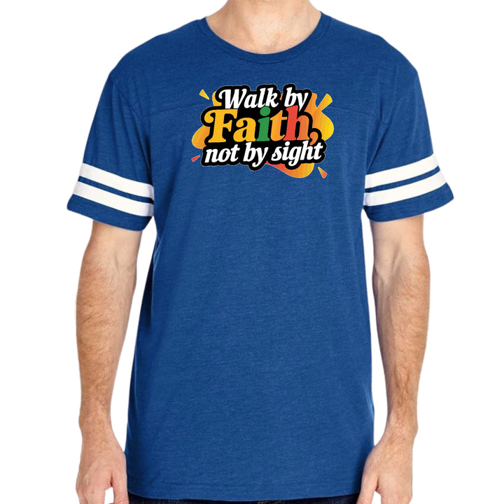 Mens Vintage Sport T-shirt Walk by Faith - not by Sight - Mens/T-Shirts/Vintage