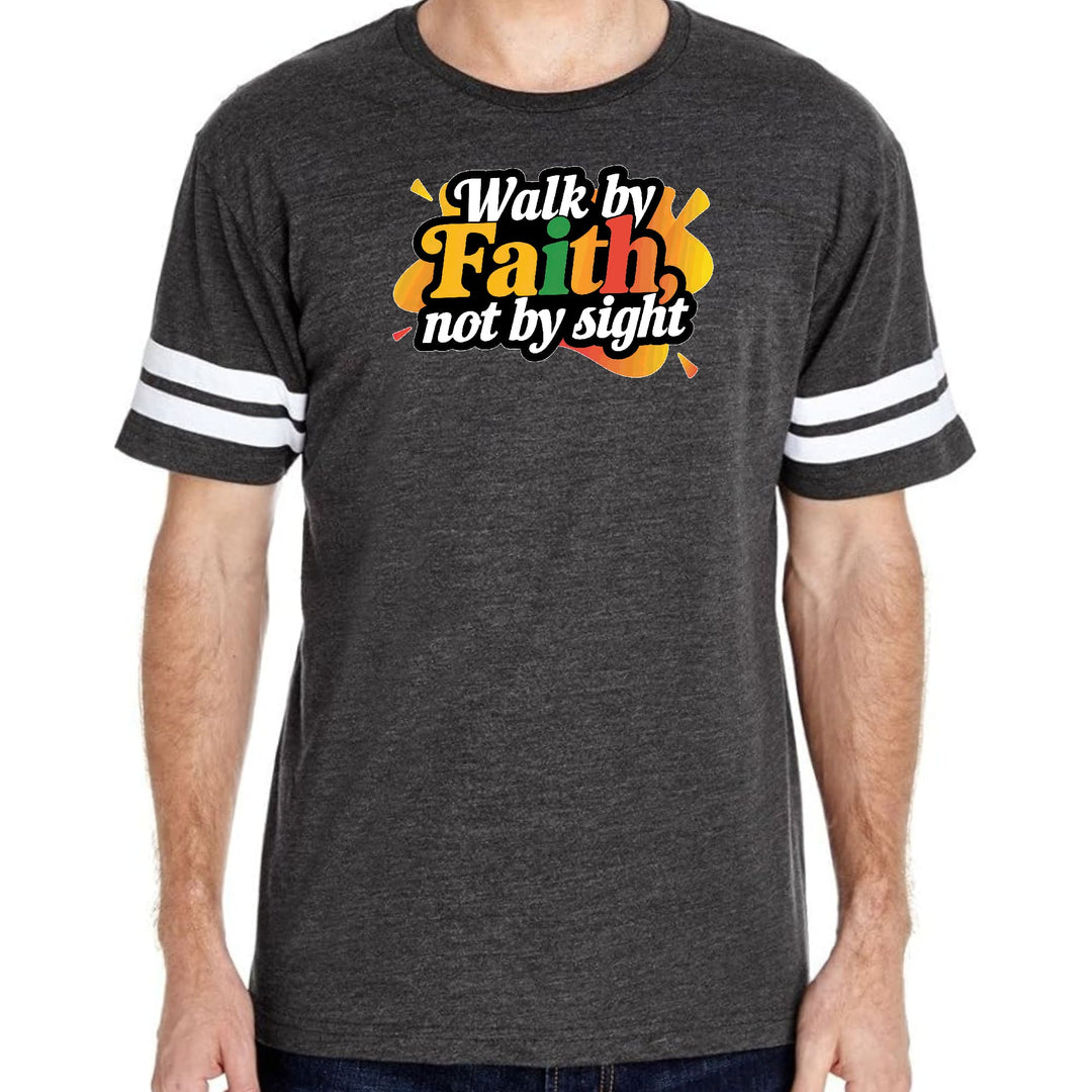 Mens Vintage Sport T-shirt Walk by Faith - not by Sight - Mens/T-Shirts/Vintage
