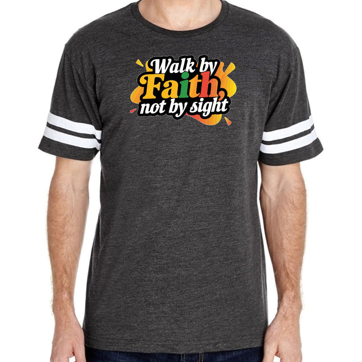 Mens Vintage Sport T-shirt Walk by Faith - not by Sight - Mens/T-Shirts/Vintage